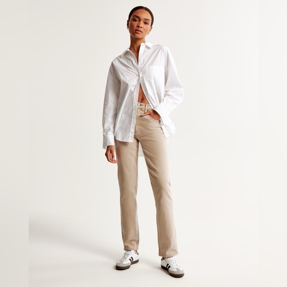 Abercrombie the 90s Straight Ultra High Rise Denim